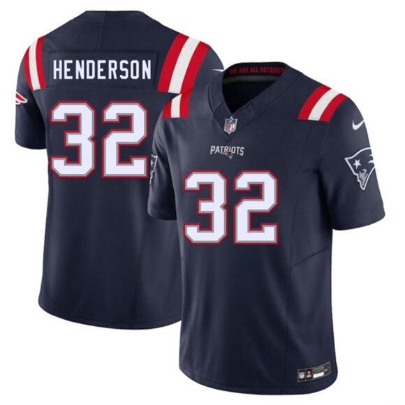 TreVeyon Henderson Navy Jersey Stitched Can Choose Mens Youths